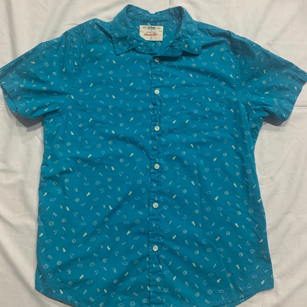 Urban Pipeline Button Up Polo Shirt Men Size Xl